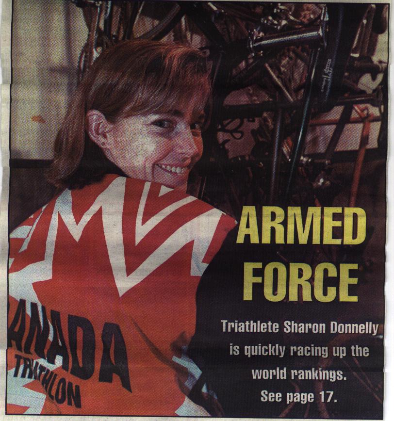 [Triathlete Sharon Donnelly - Photo from OC Journal Feature December 1996]